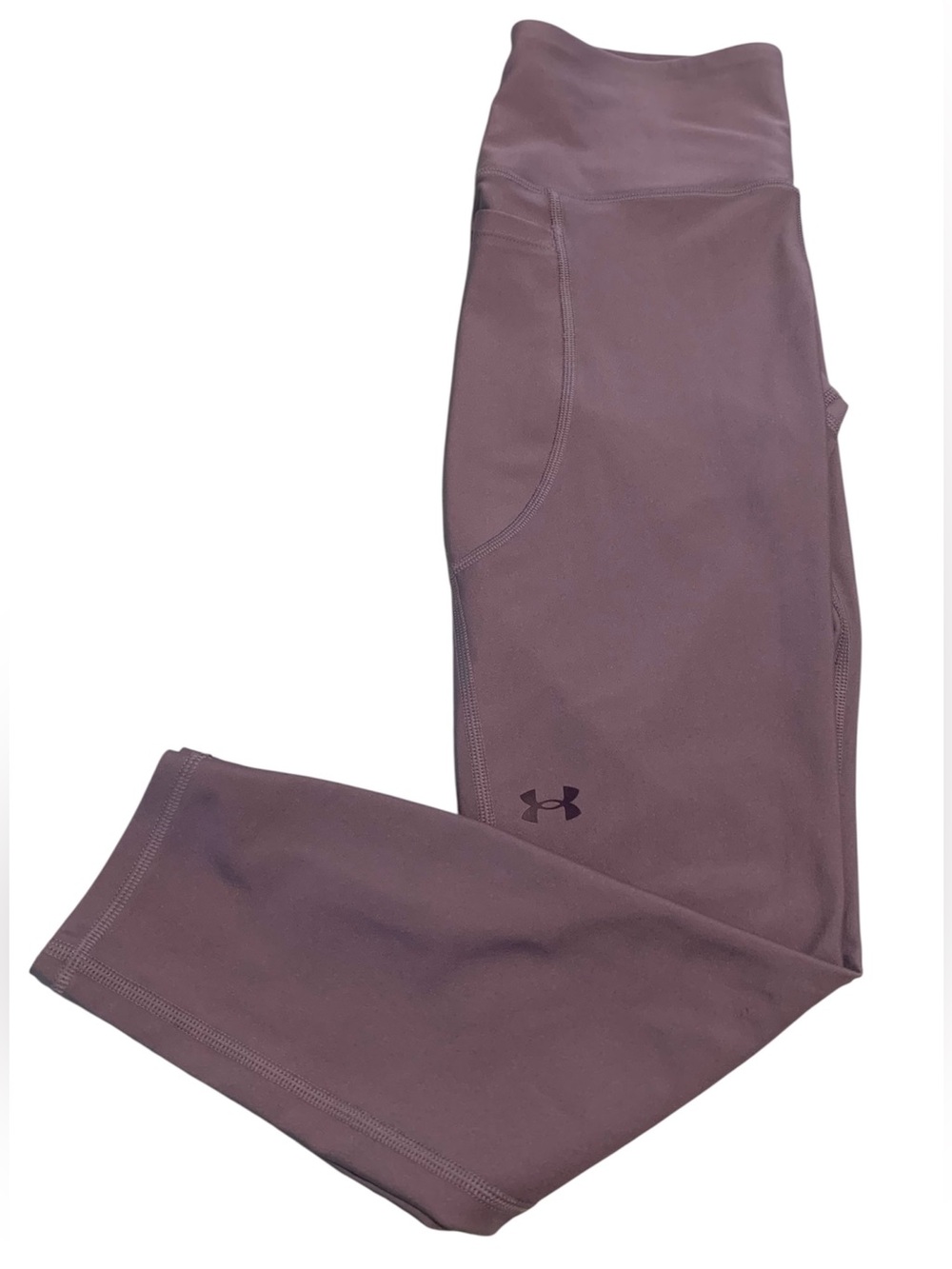 Under Armour HeatGear Compression Pocket Leggings Purple Mauve Medium M